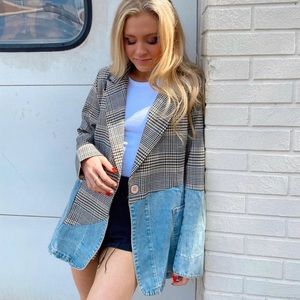 Mixed Texture Blazer